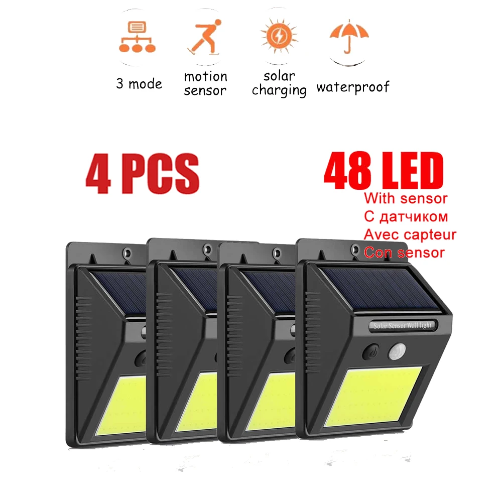 1-4PCS Outdoor Solar Lights LED Bright Motion Sensor Wall Light with 3 Modes Wireless Waterproof IP65 Night Lights for Outside W
1-4PCS Outdoor Solar Lights LED Bright Motion Sensor Wall Light with 3 Modes Wireless Waterproof IP65 Night Lights for Outside W