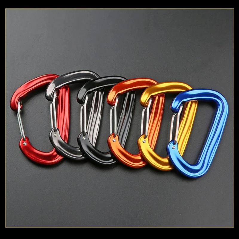 6colors 1pcs 16KN Wire Gate Carabiner Safety Firm D Ring Buckle Snap Hook Climbing Camping Keychain Clip
6colors 1pcs 16KN Wire Gate Carabiner Safety Firm D Ring Buckle Snap Hook Climbing Camping Keychain Clip