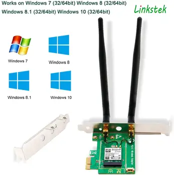 Dual Band 1200Mbps PCIE Wi-Fi&Bluetooth Adapter for Windows or Linux desktop-2.4GHz/5GHz wireless WiFi adapter
Dual Band 1200Mbps PCIE Wi-Fi&Bluetooth Adapter for Windows or Linux desktop-2.4GHz/5GHz wireless WiFi adapter