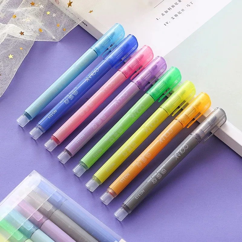 Double contour pen 8Pcs color stereo multicolor flash marker pen candy color DIY hand stand doodle highlighter pen art supplies
Double contour pen 8Pcs color stereo multicolor flash marker pen candy color DIY hand stand doodle highlighter pen art supplies