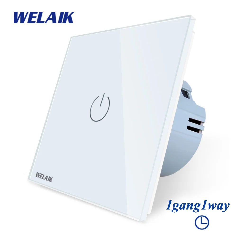 WELAIK Crystal Glass Panel Switch White Wall Switch EU Time Touch Switch Screen Light Switch 1gang1way AC110~250V A1911DSXW/B
WELAIK Crystal Glass Panel Switch White Wall Switch EU Time Touch Switch Screen Light Switch 1gang1way AC110~250V A1911DSXW/B