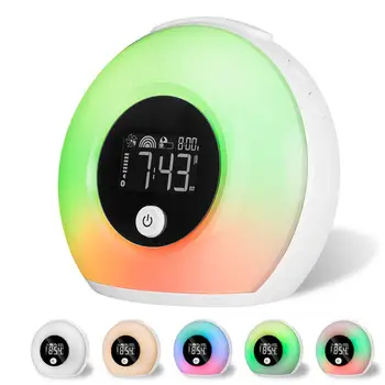 Sunrise simulation Alarm Clock bedroom lamp colorful change Bluetooth connection LED Wake-up Light alarm clock for child's Women
Sunrise simulation Alarm Clock bedroom lamp colorful change Bluetooth connection LED Wake-up Light alarm clock for child's Women