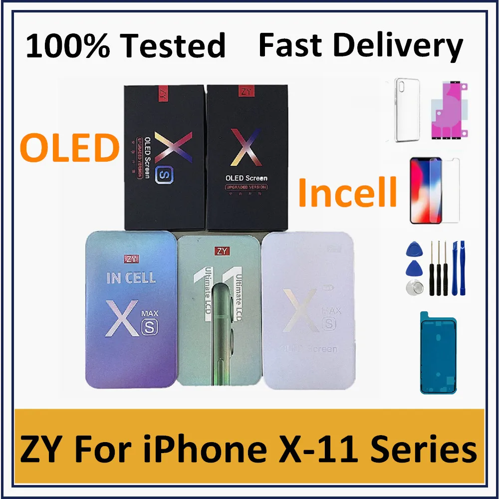 

ZY Incell 100% Tested LCD Pantalla For iPhone 11 LCD Display Touch Screen Digitizer For iPhone 11 Pro OLED Replacement Screen