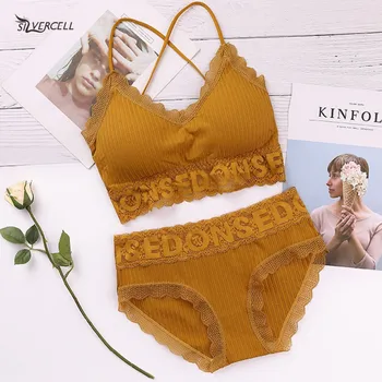 Ladies Thread Seamless Cotton Bra Set Candy Colors Beauty Back Tube Top Lace Wire Free Breathable Girl Suit Panties Lingerie Set 
Ladies Thread Seamless Cotton Bra Set Candy Colors Beauty Back Tube Top Lace Wire Free Breathable Girl Suit Panties Lingerie Set