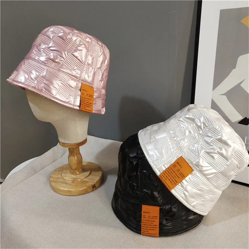 Harajuku Bucket Hat Womens Metalic PU Quilted Cloche Cap Kpop Bob Hats Autumn Winter Windproof Puffer Panama Fisherman Caps
Harajuku Bucket Hat Womens Metalic PU Quilted Cloche Cap Kpop Bob Hats Autumn Winter Windproof Puffer Panama Fisherman Caps