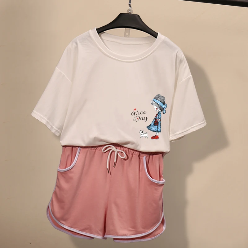 2020 Summer Female Jogger Sets Womens Outfits Casual Fashion Character Print Tops And Shorts Two Piece Set Women Tracksuit Set
2020 Summer Female Jogger Sets Womens Outfits Casual Fashion Character Print Tops And Shorts Two Piece Set Women Tracksuit Set