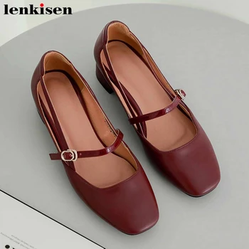 Lenkisen genuine leather vintage Mary janes shoes buckle straps square toe med heels fashion sweet beauty lady spring pumps L30
Lenkisen genuine leather vintage Mary janes shoes buckle straps square toe med heels fashion sweet beauty lady spring pumps L30