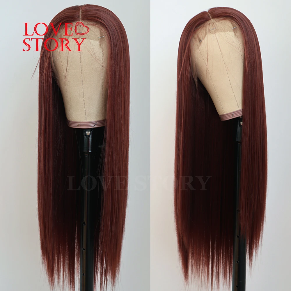 Lovestory Silky Straight Synthetic Lace Front Wig Brown Heat Resistant Replacement hair wigs for Women
Lovestory Silky Straight Synthetic Lace Front Wig Brown Heat Resistant Replacement hair wigs for Women