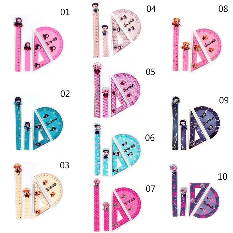 4 pcs/set Anime Demon Slayer Kimetsu no Yaiba Acrylic Ruler Set Straight Triangle Ruler Protractor for Students Drawing Tool
4 pcs/set Anime Demon Slayer Kimetsu no Yaiba Acrylic Ruler Set Straight Triangle Ruler Protractor for Students Drawing Tool