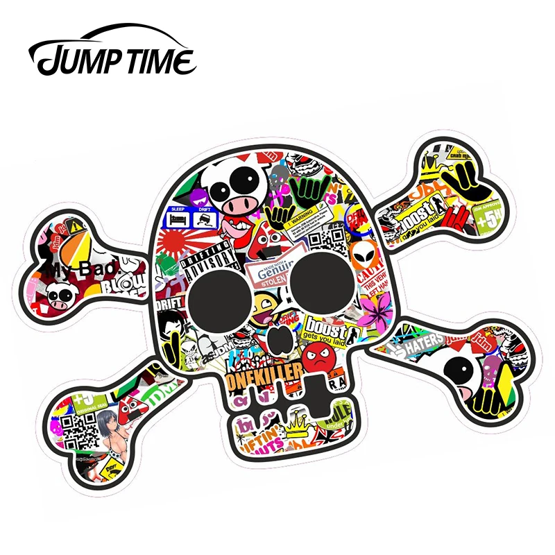 JumpTime 13 см X 9 3 пиратский Стиль Автомобильная наклейка с черепом и костями Комплект