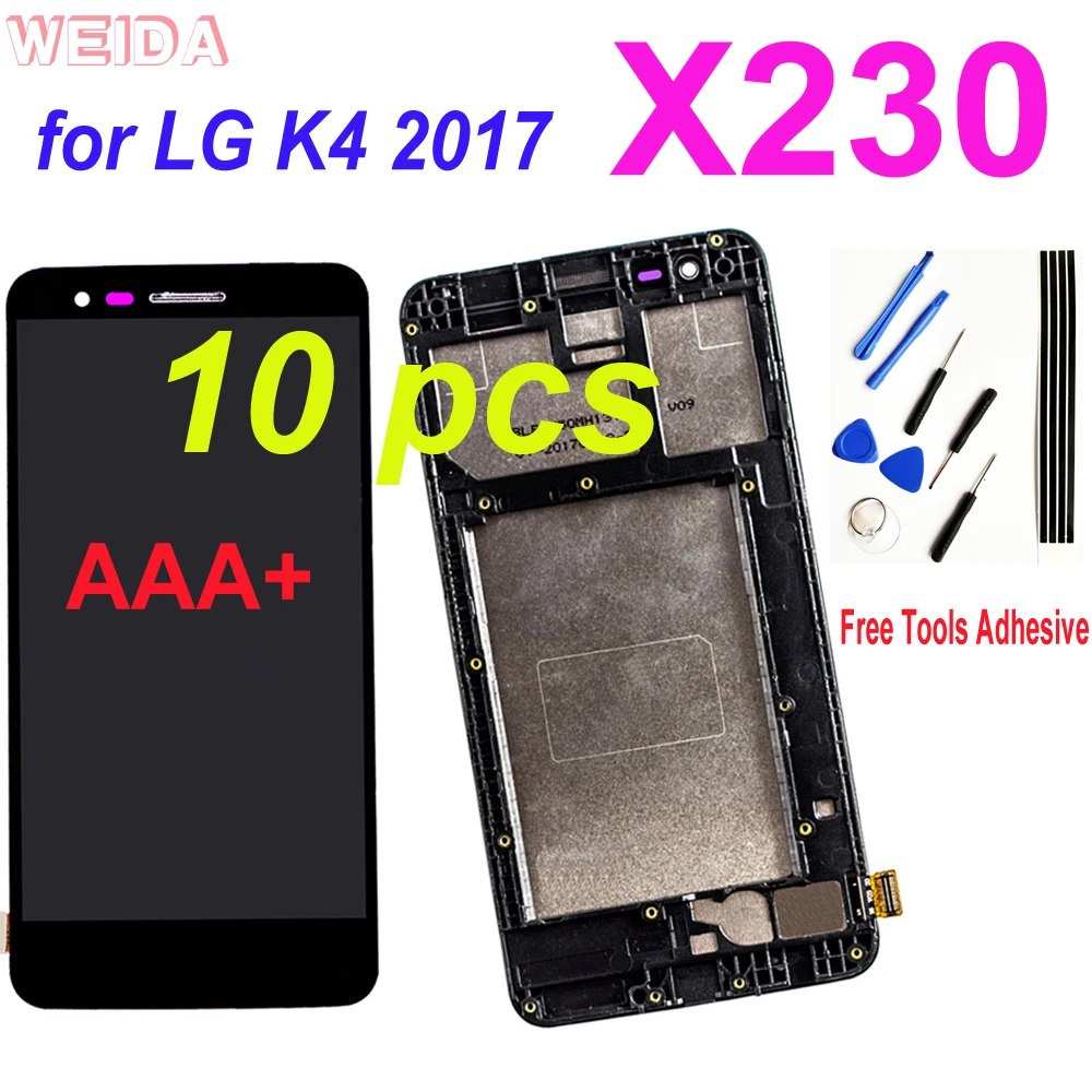 10PCS 5.0" LCD For LG K4 2017 X230 X230DSF LCD Display Touch Screen Digitizer Assembly with Frame Replacement for LG X230 LCD
10PCS 5.0" LCD For LG K4 2017 X230 X230DSF LCD Display Touch Screen Digitizer Assembly with Frame Replacement for LG X230 LCD