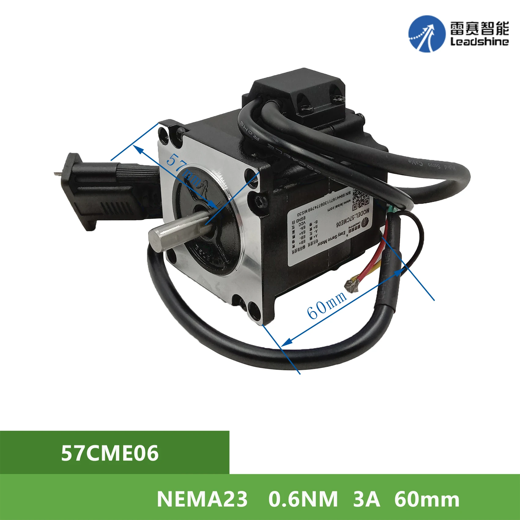 Шаговый двухфазный вал с замкнутым контуром NEMA23 Leadshine 57CME06, нм, 4 а, диаметр 8 мм
Шаговый двухфазный вал с замкнутым контуром NEMA23 Leadshine 57CME06, нм, 4 а, диаметр 8 мм