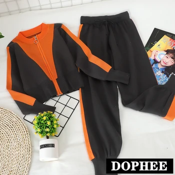 2020 Spring Clothing Knitted Trousers Set Women Contrast Color Zipper Cardigan Sweater + Elastic Waist Casual Pants Sports Suit
2020 Spring Clothing Knitted Trousers Set Women Contrast Color Zipper Cardigan Sweater + Elastic Waist Casual Pants Sports Suit