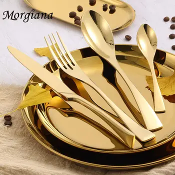 Morgiana Gold Steak Cutlery Set Tableware Stainless Steel Dinner Dining Dinnerware Set Fork Spoon Knife
Morgiana Gold Steak Cutlery Set Tableware Stainless Steel Dinner Dining Dinnerware Set Fork Spoon Knife