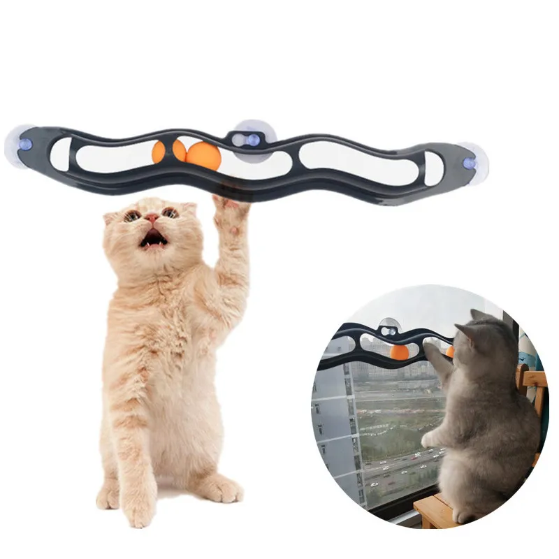 Funny Dog Cat Toy Track Ball Interactive Pet Kitty Play Rolling Ball Toy Track Hung On Glass Window Wall For Cat Accessories
Funny Dog Cat Toy Track Ball Interactive Pet Kitty Play Rolling Ball Toy Track Hung On Glass Window Wall For Cat Accessories