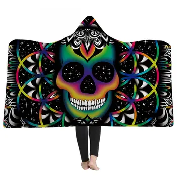 Gothic Colored Skull Sherpa Wearable Throw Blanket Microfiber Galaxy Bedding Throw Blanket In Cap Warm Hooded Blanket For Adult
Gothic Colored Skull Sherpa Wearable Throw Blanket Microfiber Galaxy Bedding Throw Blanket In Cap Warm Hooded Blanket For Adult