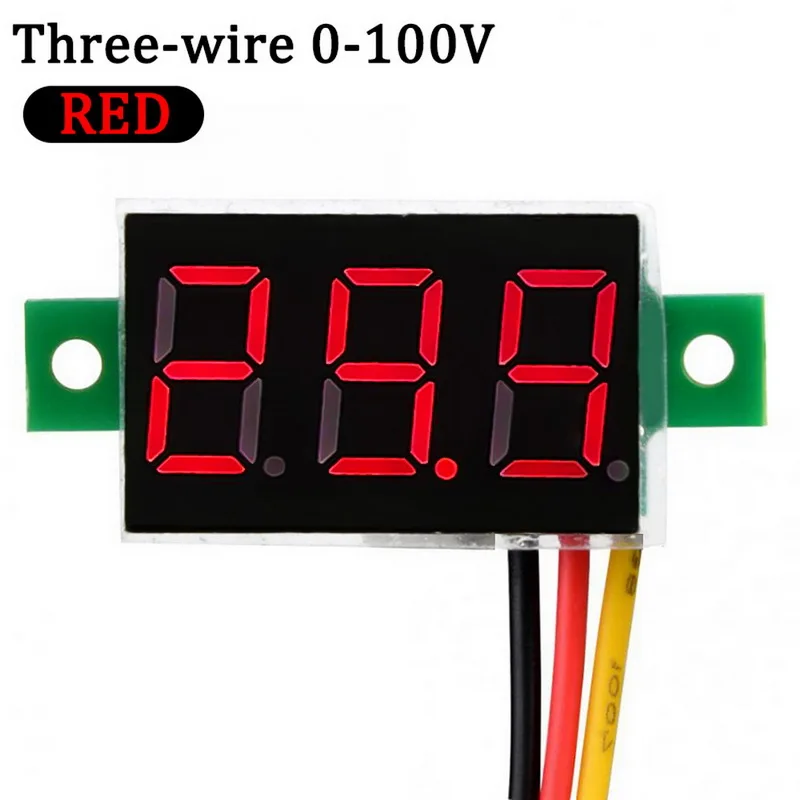 Junejour 1 Pcs Digital Voltmeter LED Display Mini 2/3 Wires Voltage Meter Ammeter High Accuracy Red/Green/Blue DC 0V-30V 0.36"
Junejour 1 Pcs Digital Voltmeter LED Display Mini 2/3 Wires Voltage Meter Ammeter High Accuracy Red/Green/Blue DC 0V-30V 0.36"
