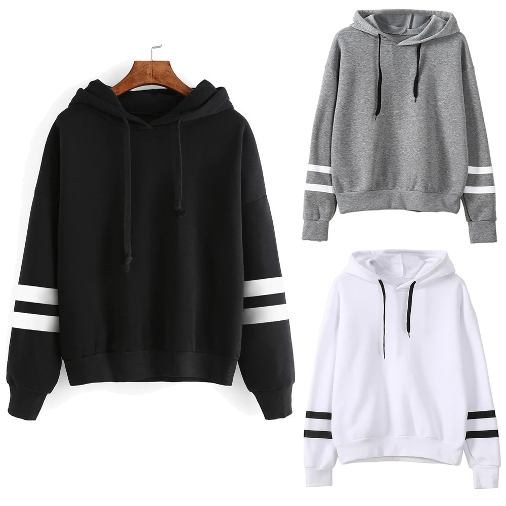 Fashion Autumn Winter Women Sweatshirt With Hat Drawstring Long Sleeve Striped K Pop Korean Style Hoodies Ladies Girls Pullover
Fashion Autumn Winter Women Sweatshirt With Hat Drawstring Long Sleeve Striped K Pop Korean Style Hoodies Ladies Girls Pullover