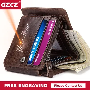 GZCZ Genuine Leather Wallets Fashion Men Wallet Short Small Rfid Card Holder Wallets Ladies Red Coin Purse Portfel Damski
GZCZ Genuine Leather Wallets Fashion Men Wallet Short Small Rfid Card Holder Wallets Ladies Red Coin Purse Portfel Damski