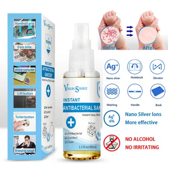 Nano Silver Antibacterial sanitizer Alcohol Free Spray 30ML Convenience Protection product Home trend practical durable
Nano Silver Antibacterial sanitizer Alcohol Free Spray 30ML Convenience Protection product Home trend practical durable
