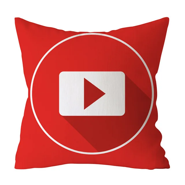 Modern Decorative Pillow Case Youtube Throw Pillow Case Red Square Pillow Case Home Decoration Velvet Movie Unique Pillow Case .