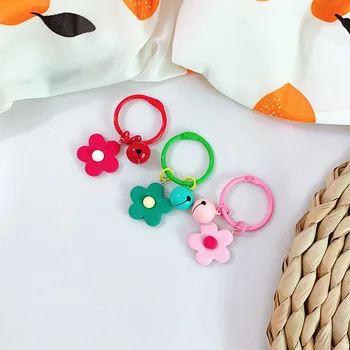Flower Small Bell Keychains Japanese Cute Candy Color Key Chain Kim Hyun-a Same Style Key Ring Fashion Girl's First Choice
Flower Small Bell Keychains Japanese Cute Candy Color Key Chain Kim Hyun-a Same Style Key Ring Fashion Girl's First Choice