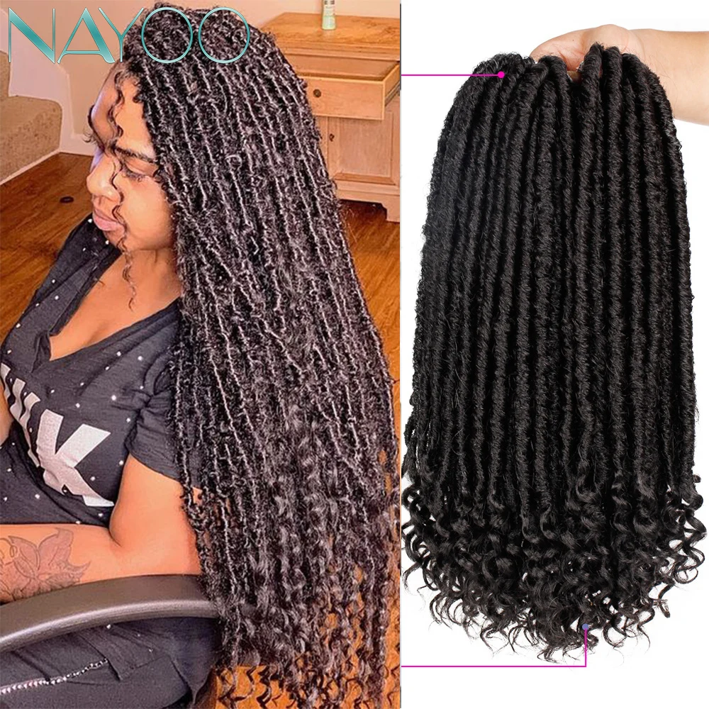 Nayoo Crochet Braids Faux Locs Curly Crochet Hair Synthetic Twist cury Dreadlocs Hair Ombre Braiding Extensions Synthetic Hair
Nayoo Crochet Braids Faux Locs Curly Crochet Hair Synthetic Twist cury Dreadlocs Hair Ombre Braiding Extensions Synthetic Hair