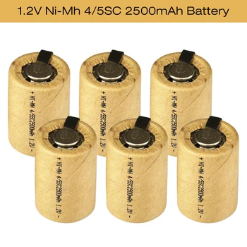 

4/5SC Battery 1.2V 2500mAh Ni-MH Rechargeable SC Battery with welding tabs for Flashlight Power Bank Power Tools Torch Battery