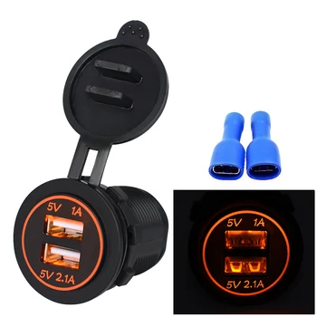 High Quality 1pcs Waterproof Dual Port Cigarette Lighter Style Vehicle Car Charger Dual USB Charger For 12V-24V Power Socket
High Quality 1pcs Waterproof Dual Port Cigarette Lighter Style Vehicle Car Charger Dual USB Charger For 12V-24V Power Socket