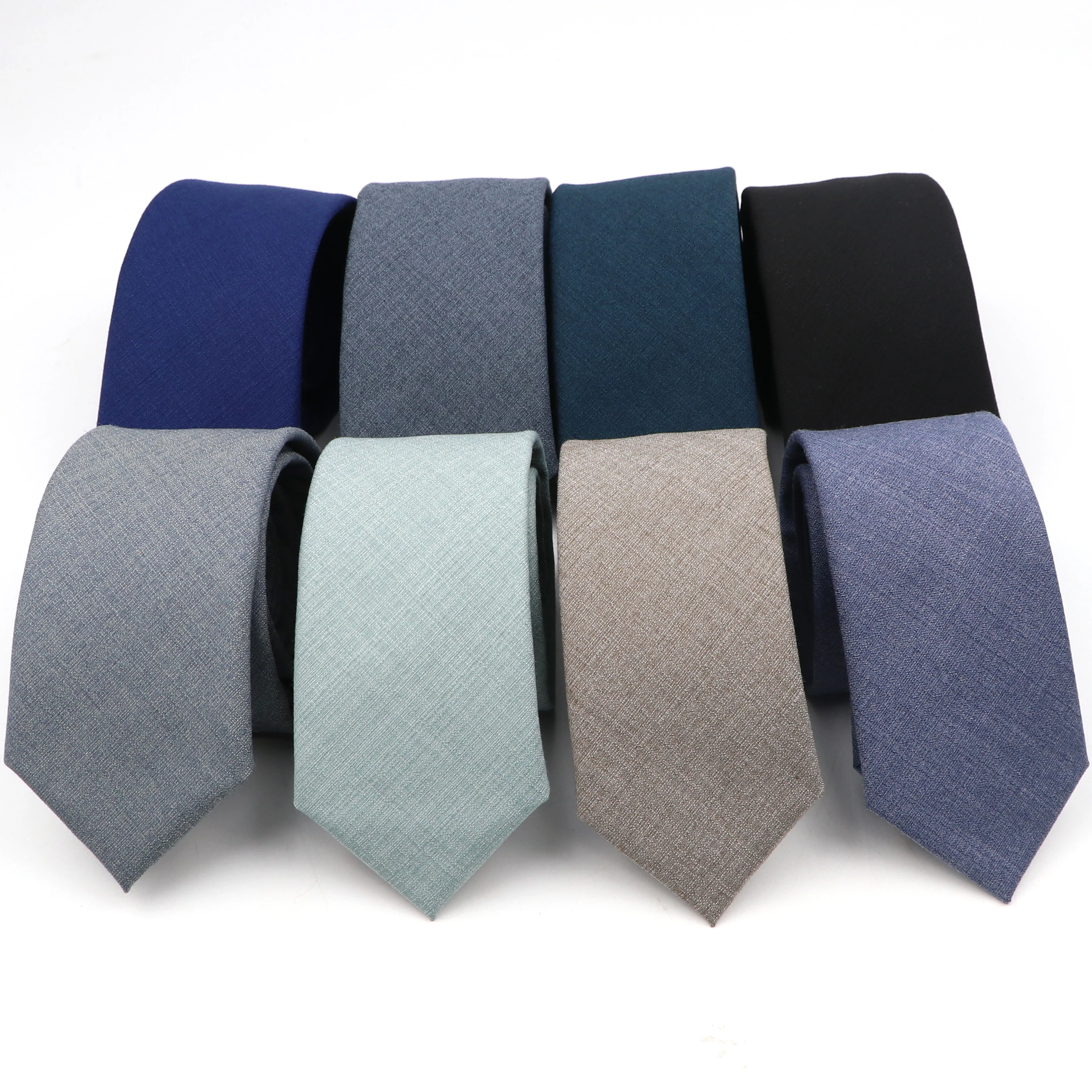 

15color New Men's Polyester Bamboo Fiber Tie Classic Solid Color Cool Tone Business Skinny Thin Necktie Wedding Slim Men Ties
