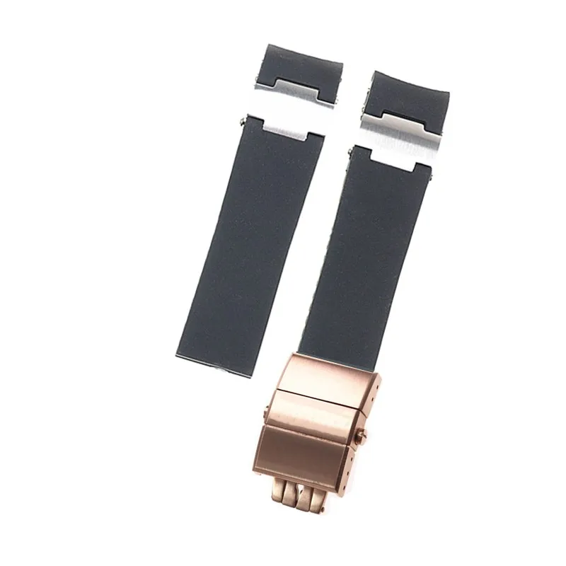 

22mm Black Brown Blue Waterproof Silicone Rubber Strap Wristband Strap Bracelet For Ulysse Nardin Nardin MARINE DIVER Watch Band