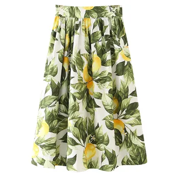 H.SA 2020 Fashion Womens Skirts Summer Lemon print Pleated Skirt Ladies Summer Casual Femme Loose Mujer Moda Bohemian Midi Skirt
H.SA 2020 Fashion Womens Skirts Summer Lemon print Pleated Skirt Ladies Summer Casual Femme Loose Mujer Moda Bohemian Midi Skirt