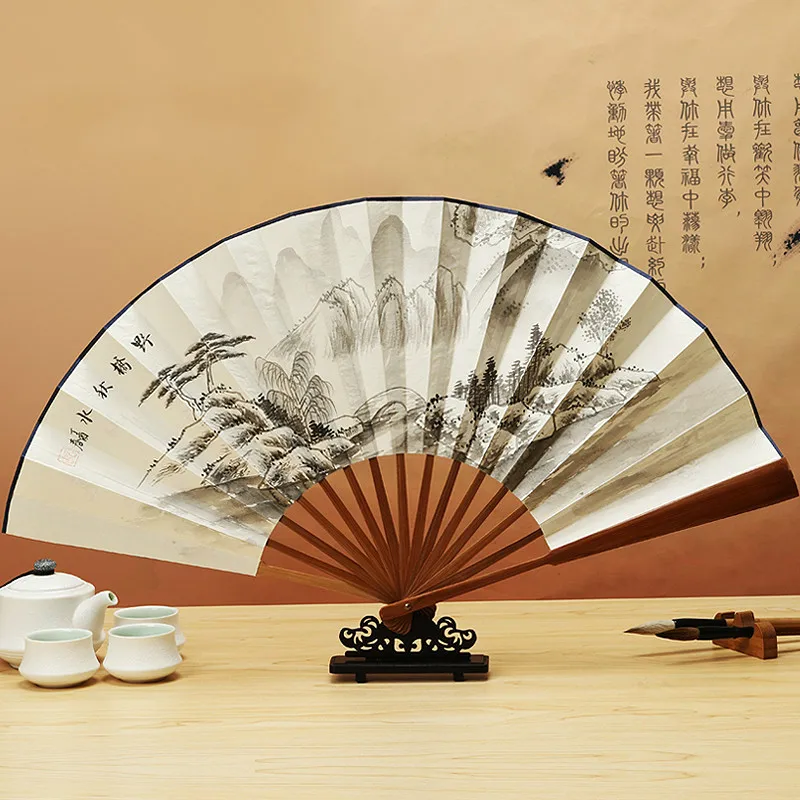 Gentlemen Paper Hand Fan Classical Hand Painting Landscape Xuan Paper Fan 33cm Chinese Brush Calligraphy Painting Bamboo Fan
Gentlemen Paper Hand Fan Classical Hand Painting Landscape Xuan Paper Fan 33cm Chinese Brush Calligraphy Painting Bamboo Fan