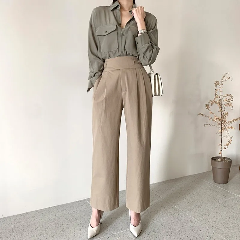 Limiguyue Chic Loose Female Wide Leg Suit Pants Summer Long Pantalon Spring Women High Waist Streetwear Elegant Trousers K1460
Limiguyue Chic Loose Female Wide Leg Suit Pants Summer Long Pantalon Spring Women High Waist Streetwear Elegant Trousers K1460