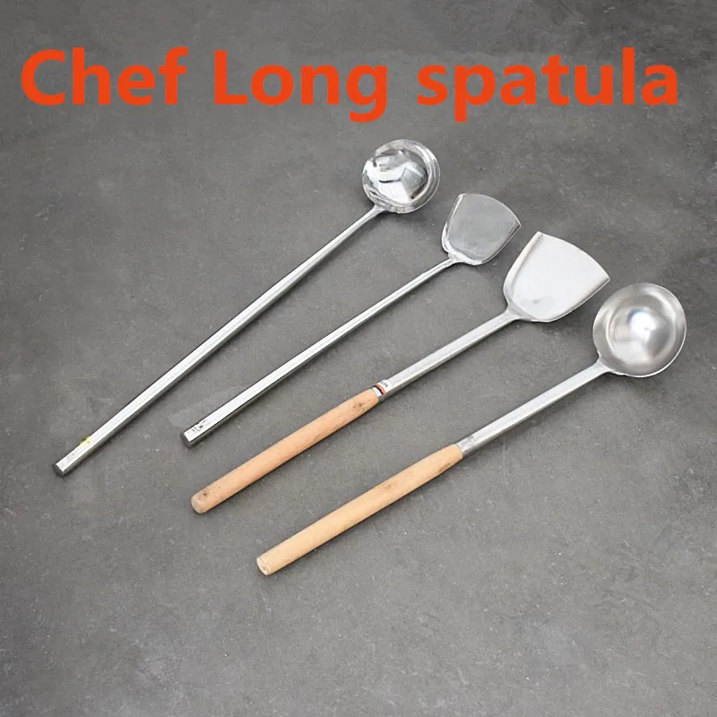 Extra long stainless steel wooden handle spatula Soup spoon cooking canteen kitchen China wok chef soup factory spatula Turner
Extra long stainless steel wooden handle spatula Soup spoon cooking canteen kitchen China wok chef soup factory spatula Turner