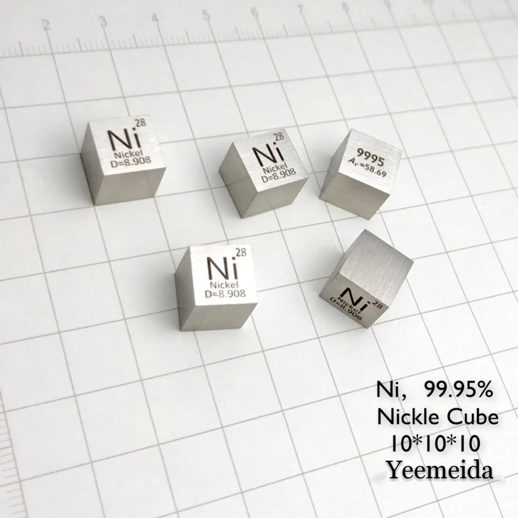 10 мм ni③ 99.95% никелевый Ni Cube таблица элементов кубик ручной работы учебный дисплей