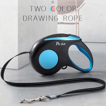 3M/5M Pet Dog Leash Automatic Extending Traction Rope Outdoor Walking Dog Lead Leashes for Small Medium Dogs Pet Supplies Solid