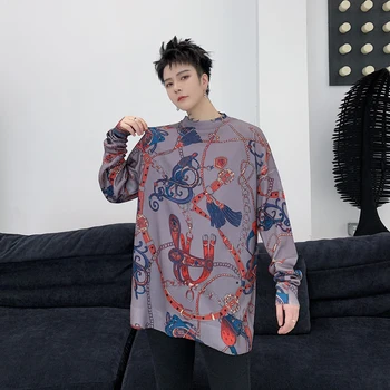 2020 Spring And Autumn New Pattern Printing Loose Round Neck Long-sleeved Thin Sweater Fashion Casual Bottoming Shirt Purple
2020 Spring And Autumn New Pattern Printing Loose Round Neck Long-sleeved Thin Sweater Fashion Casual Bottoming Shirt Purple