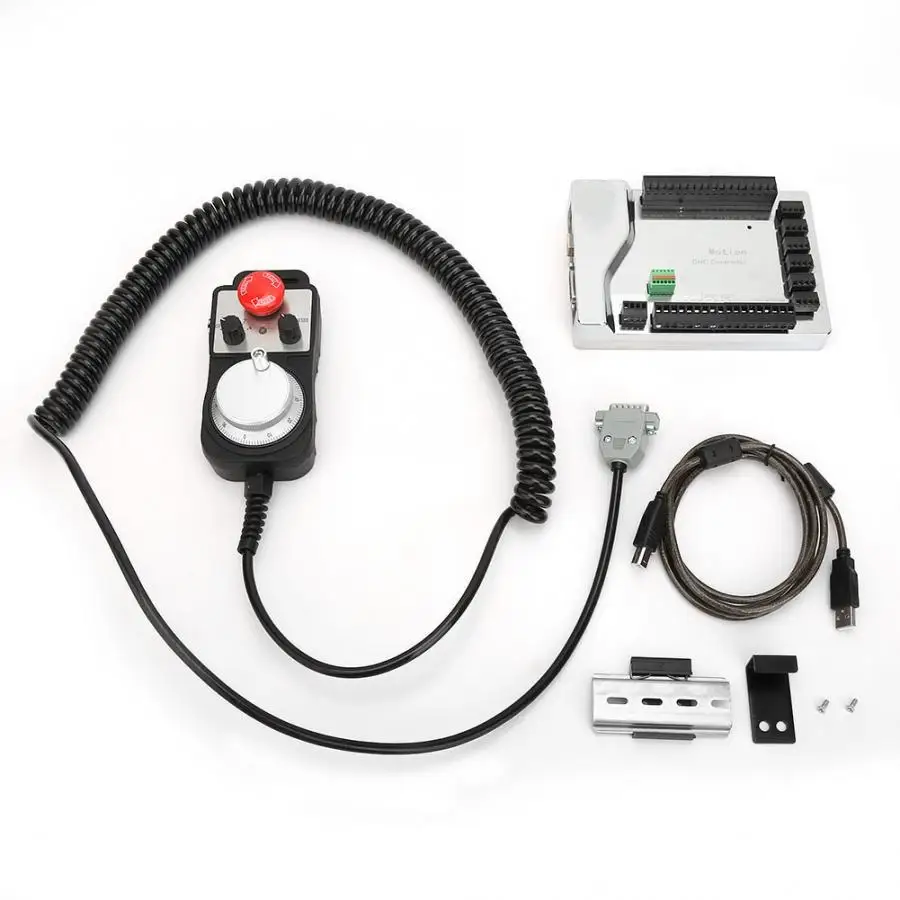 MACH3 3 Axle Motion Controller Card Board USB Interface Aluminum Alloy Shell with Emergency Stop Function Electrical Handwheel
MACH3 3 Axle Motion Controller Card Board USB Interface Aluminum Alloy Shell with Emergency Stop Function Electrical Handwheel