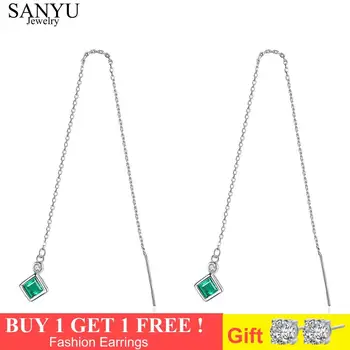 SANYU 925 Sterling Silver Long Link Chain Dangle Earrings Fascinating 4mm Square Stone Boucles D'Oreilles Pour Les Femmes
SANYU 925 Sterling Silver Long Link Chain Dangle Earrings Fascinating 4mm Square Stone Boucles D'Oreilles Pour Les Femmes
