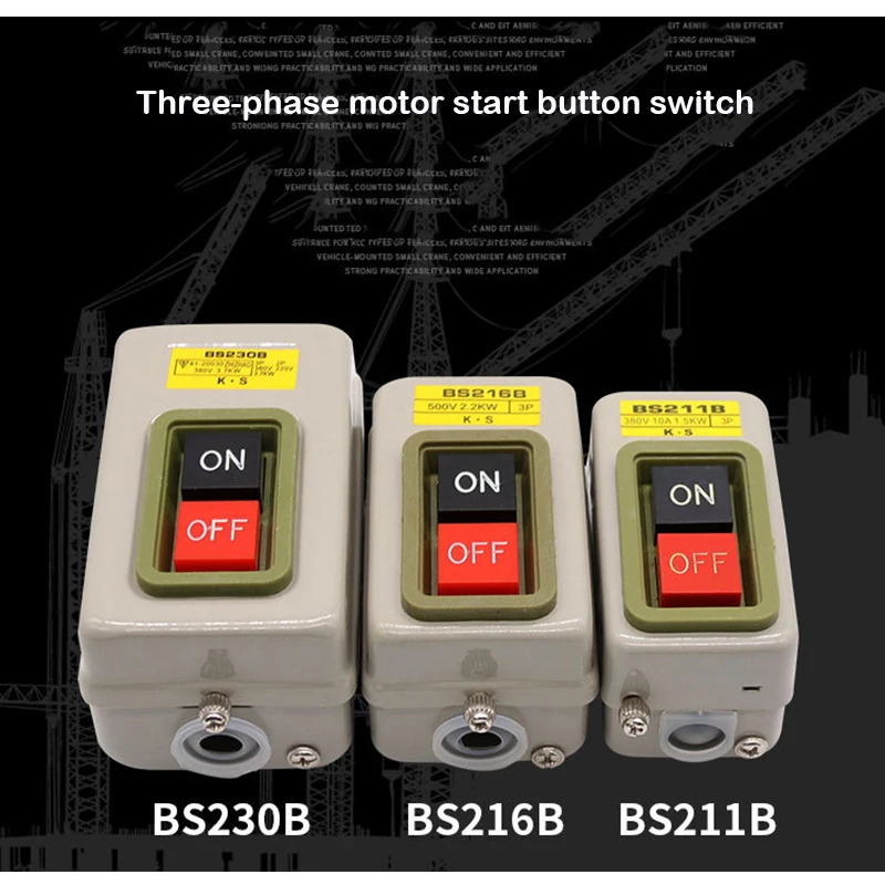New BS211B BS216B BS230B 3 Phase ON/OFF Button Switch Three-phase3P Button Switch 380V Power Switch Start Switch
New BS211B BS216B BS230B 3 Phase ON/OFF Button Switch Three-phase3P Button Switch 380V Power Switch Start Switch