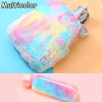 Mini Rainbow Sequin Plush Backpack with Pencil Case Stationery Set Toddler Girls' Backpacks Plush Fluffy Glitter Bag for Girls
Mini Rainbow Sequin Plush Backpack with Pencil Case Stationery Set Toddler Girls' Backpacks Plush Fluffy Glitter Bag for Girls