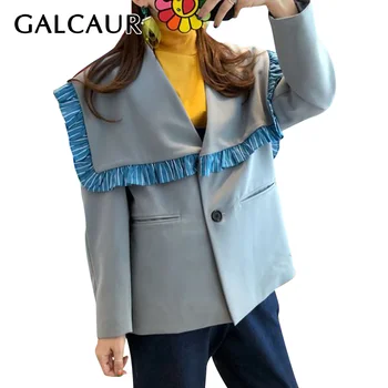 GALCAUR Vintage Patchwork Blazer For Women V Neck Long Sleeve Black Short Chic Tops Female 2020 Autumn Fashion New Tide Clothing
GALCAUR Vintage Patchwork Blazer For Women V Neck Long Sleeve Black Short Chic Tops Female 2020 Autumn Fashion New Tide Clothing