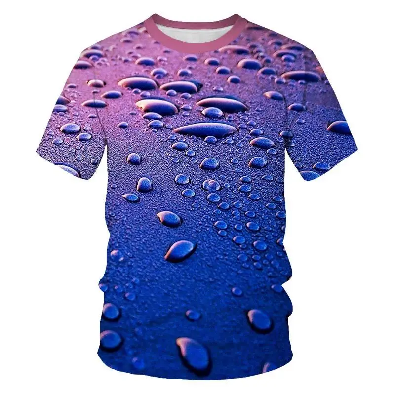 Fashion t - shirts, 3D printed colors and raindrops, men's and women's fashion short sleeve t - shirts, tight t - shirts
Fashion t - shirts, 3D printed colors and raindrops, men's and women's fashion short sleeve t - shirts, tight t - shirts