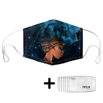 2020 Afro Printing African Girls Mouth Masks with 7pcs PM2.5 Dust Filter Face Masks Cover Women Facial Decorations Masks Masque
2020 Afro Printing African Girls Mouth Masks with 7pcs PM2.5 Dust Filter Face Masks Cover Women Facial Decorations Masks Masque