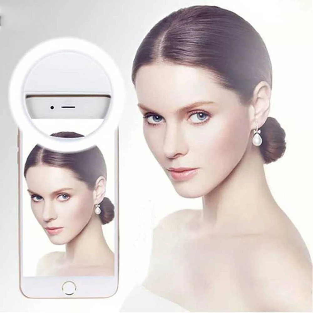 Universal Selfie Lamp Mobile Phone Lens Portable Flash Ring 36 LEDS Luminous Clip Light For Xiaomi IPhone HUAWEI Samsung | Электроника