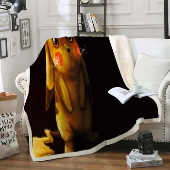 Pikachu Bed Blankets Thick Double-Layer Plush 3D Printed Blanket Throws Lightweight Travelling Camping Throw for Kids Adults 
Pikachu Bed Blankets Thick Double-Layer Plush 3D Printed Blanket Throws Lightweight Travelling Camping Throw for Kids Adults