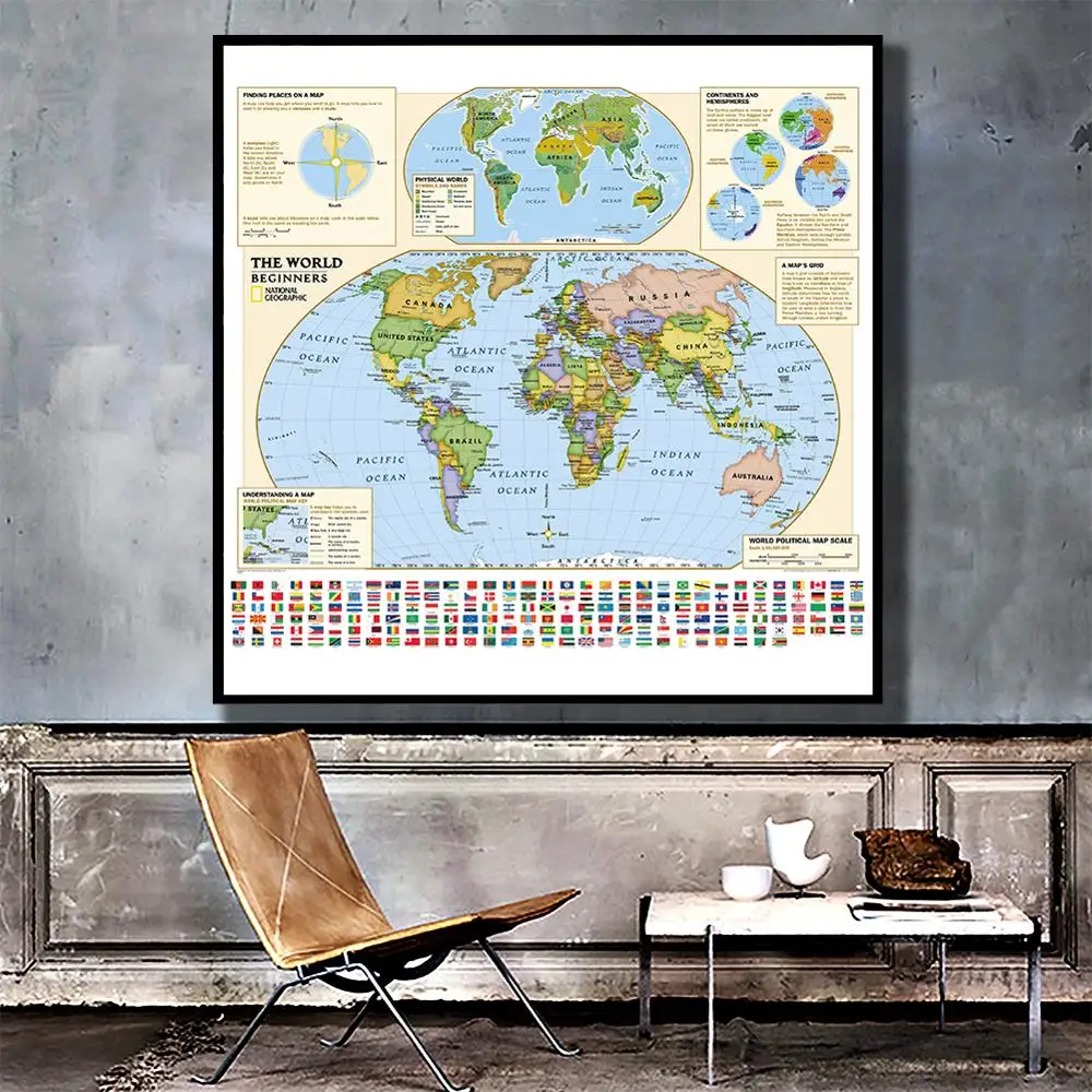 60x60 inches Simple World Map With Lots Of Labels For Beginners HD Spray Map For Study Room/Classroom Wall Decor
60x60 inches Simple World Map With Lots Of Labels For Beginners HD Spray Map For Study Room/Classroom Wall Decor