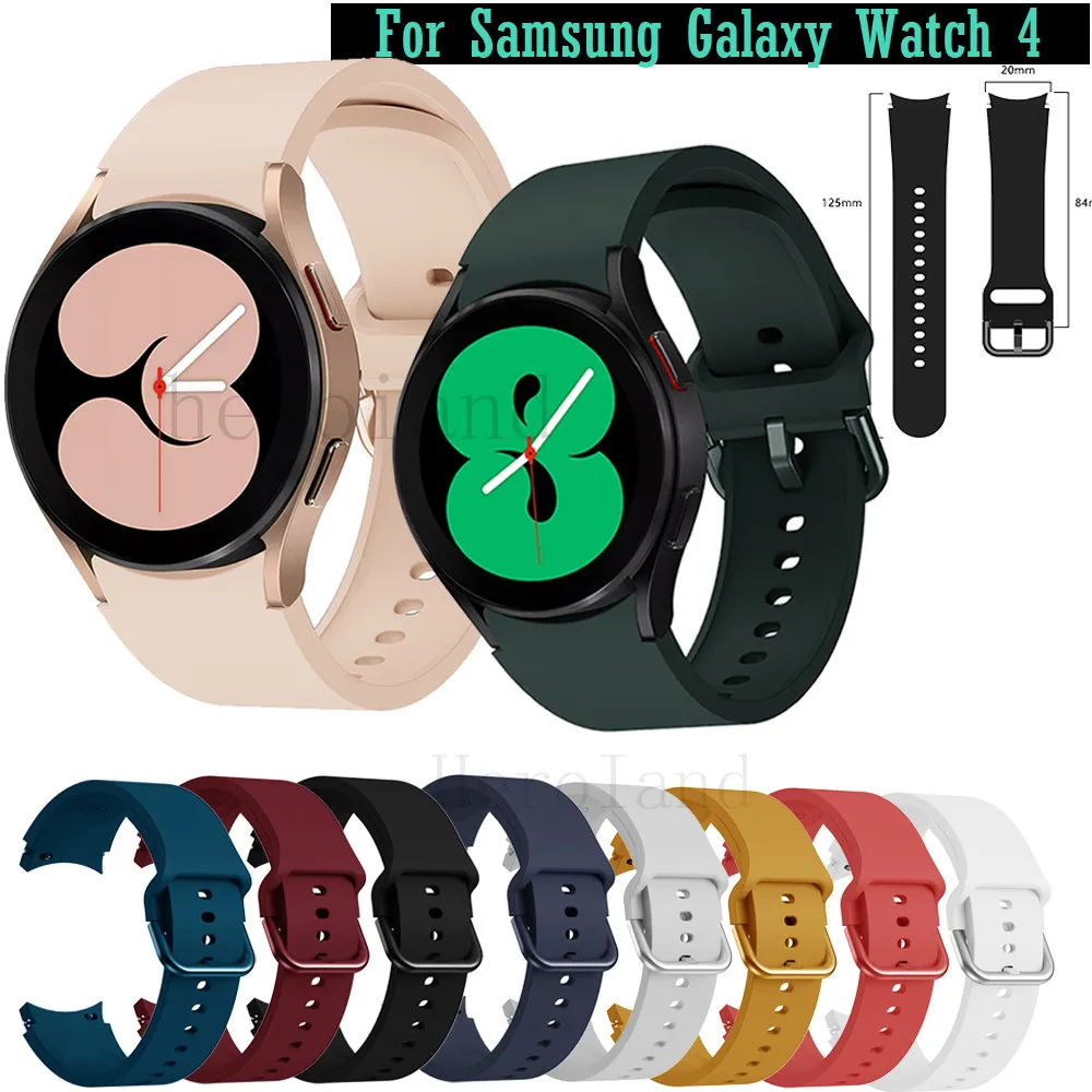20mm WatchBand Silicone Strap For Samsung Galaxy Watch 6 5 4 40mm 44MM Galaxy 4 Classic 42mm 46mm Smart Wristband Bracelet belt 
20mm WatchBand Silicone Strap For Samsung Galaxy Watch 6 5 4 40mm 44MM Galaxy 4 Classic 42mm 46mm Smart Wristband Bracelet belt