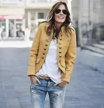 2019 Autumn Fashion Women Short Coat Casual Double Breasted Vintage Blazer Solid Ladies Long Sleeve Blazer Coat 
2019 Autumn Fashion Women Short Coat Casual Double Breasted Vintage Blazer Solid Ladies Long Sleeve Blazer Coat